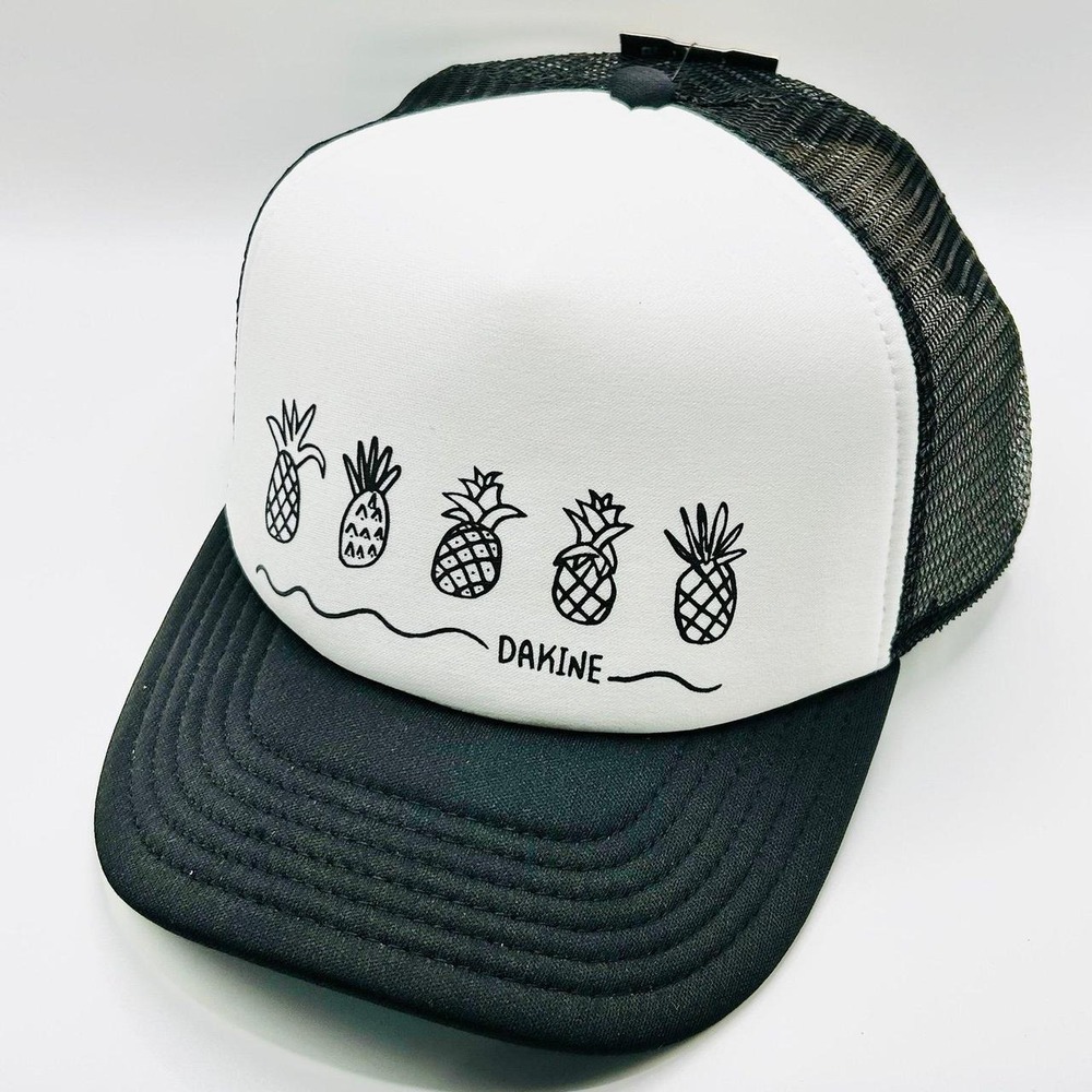 Dakine Women's Pineapple Row Foam Trucker Hat Cap Snapback Adjustable Black